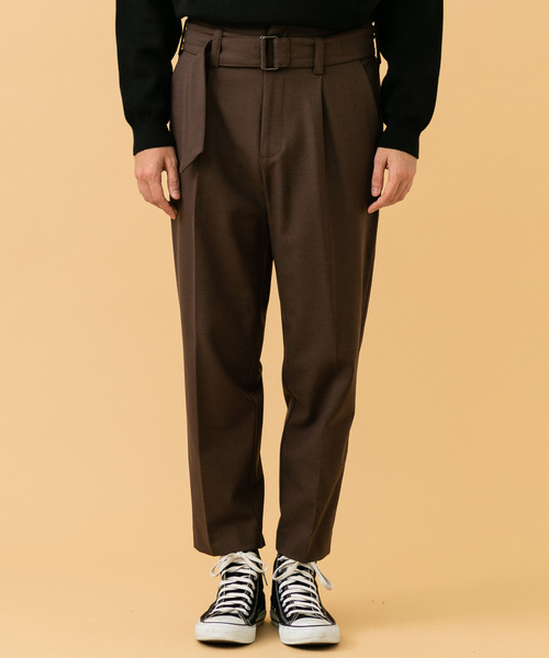 STUDIOUS(ステュディオス)の「【STUDIOUS】ベルテッドテーパードパンツver.2(スラックス・メンズ・ブラック/ベージュ/ブラウン/ダークブラウン/グレー・1/2/3)」の22枚目の写真