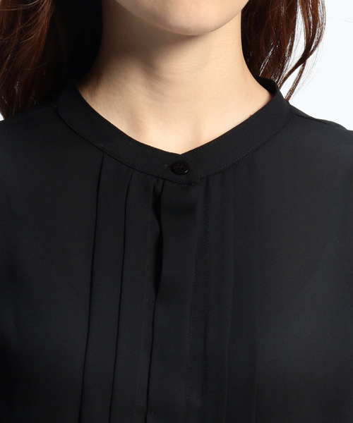 NARACAMICIE（ナラカミーチェ）の「ジョーゼットクルーネック長袖ブラウス（シャツ/ブラウス・レディース・ブラック/パープル/ボルドー・SMALL/MEDIUM/LARGE）」の11枚目の写真