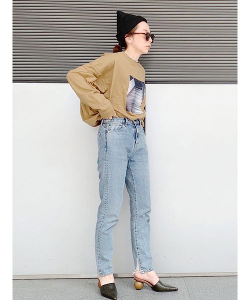 Ungrid(アングリッド)の「フォトプリントロングスリーブTee(Tシャツ/カットソー・レディース・ブラック/オフホワイト/モカ・FREE)」の12枚目の写真