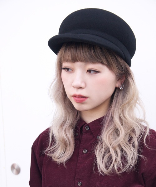 Ruben（ルーベン）の「フェルトベレーキャスケット（キャスケット・レディース・ブラック/キャメル・FREE）」の2枚目の写真