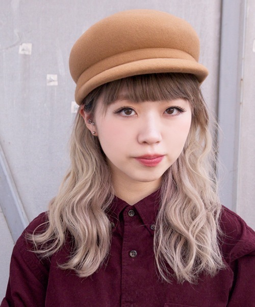 Ruben（ルーベン）の「フェルトベレーキャスケット（キャスケット・レディース・ブラック/キャメル・FREE）」の6枚目の写真