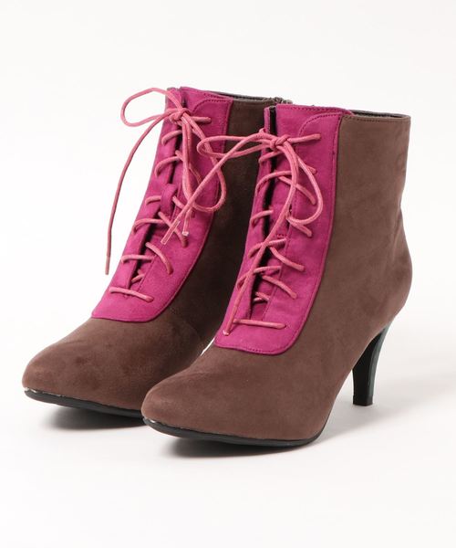 KOBE LETTUCE（コウベレタス）の「ポインテッドトゥレースアップショートブーツ（ブーツ・レディース・ブラック/ブラウン/グレイッシュベージュ・LL/S/M/L）」の9枚目の写真