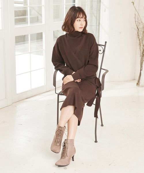 KOBE LETTUCE（コウベレタス）の「ポインテッドトゥレースアップショートブーツ（ブーツ・レディース・ブラック/ブラウン/グレイッシュベージュ・LL/S/M/L）」の13枚目の写真