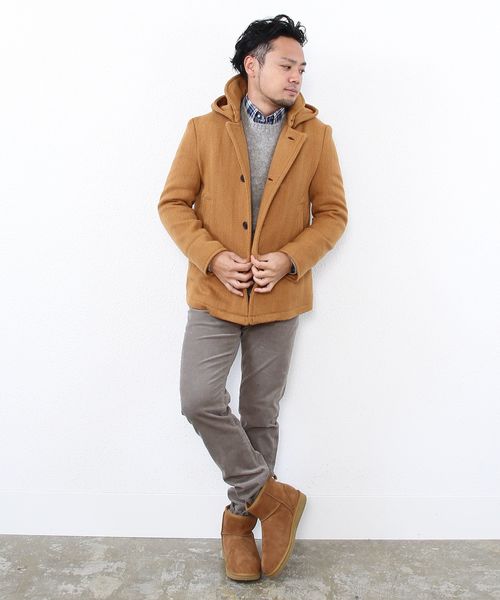 coen（コーエン）の「スエードムートンブーツ（ブーツ・メンズ・ベージュ/ブラック/ダークブラウン・LARGE/MEDIUM/SMALL）」の10枚目の写真