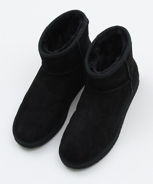 coen（コーエン）の「スエードムートンブーツ（ブーツ・メンズ・ベージュ/ブラック/ダークブラウン・LARGE/MEDIUM/SMALL）」の2枚目の写真