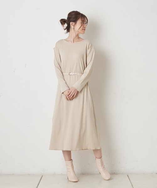 one after another NICE CLAUP(ワンアフターアナザーナイスクラップ)の「袈裟ワンピース(ワンピース・レディース・カーキ/アイボリー/モカ・FREE)」の19枚目の写真