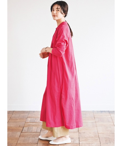 avecmoi(アヴェクモワ)の「【佐藤かなさんプロデュース】 アヴェクモワ 包みボタンワンピース〈ピンク〉(ワンピース・レディース・ピンク・MEDIUM/LARGE/SMALL/X-LARGE)」の5枚目の写真