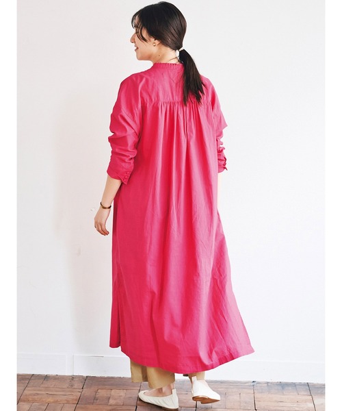 avecmoi(アヴェクモワ)の「【佐藤かなさんプロデュース】 アヴェクモワ 包みボタンワンピース〈ピンク〉(ワンピース・レディース・ピンク・MEDIUM/LARGE/SMALL/X-LARGE)」の6枚目の写真