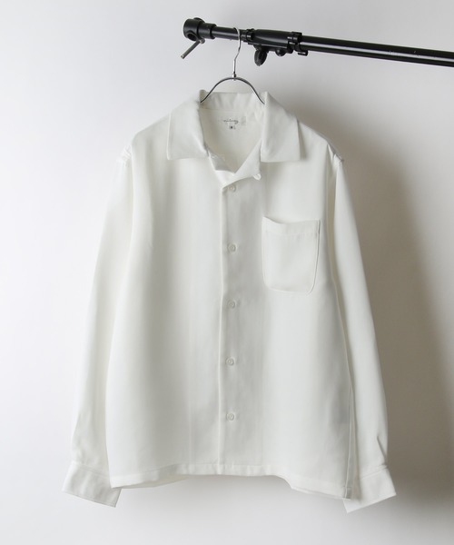 NILWAY(ニルウェイ)の「イージーケアポリトロバックスリットオープンカラーシャツ(シャツ/ブラウス・メンズ・ホワイト/チャコールグレー/ブラック/ベージュ/ブラウン/ブルー/ブラック系その他/ベージュ系その他・MEDIUM/LARGE/X-LARGE)」の2枚目の写真