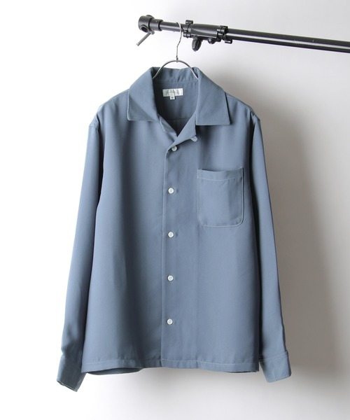 NILWAY(ニルウェイ)の「イージーケアポリトロバックスリットオープンカラーシャツ(シャツ/ブラウス・メンズ・ホワイト/チャコールグレー/ブラック/ベージュ/ブラウン/ブルー/ブラック系その他/ベージュ系その他・MEDIUM/LARGE/X-LARGE)」の8枚目の写真