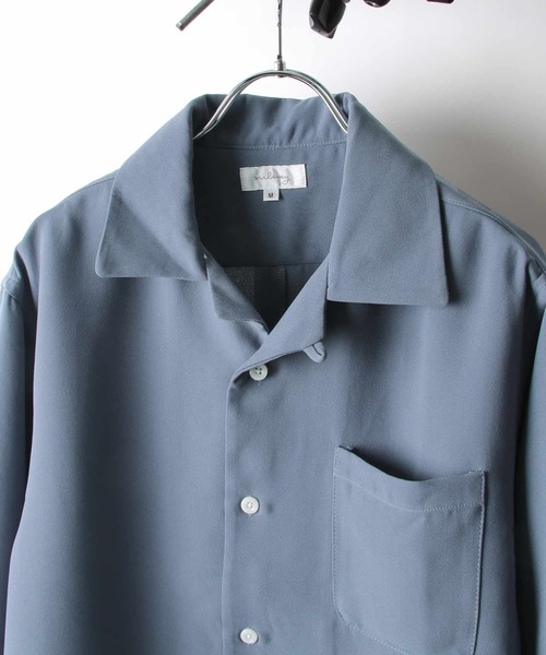 NILWAY(ニルウェイ)の「イージーケアポリトロバックスリットオープンカラーシャツ(シャツ/ブラウス・メンズ・ホワイト/チャコールグレー/ブラック/ベージュ/ブラウン/ブルー/ブラック系その他/ベージュ系その他・MEDIUM/LARGE/X-LARGE)」の13枚目の写真