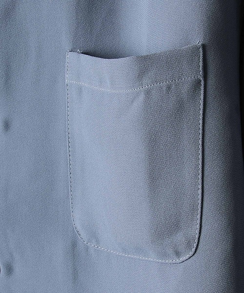 NILWAY(ニルウェイ)の「イージーケアポリトロバックスリットオープンカラーシャツ(シャツ/ブラウス・メンズ・ホワイト/チャコールグレー/ブラック/ベージュ/ブラウン/ブルー/ブラック系その他/ベージュ系その他・MEDIUM/LARGE/X-LARGE)」の14枚目の写真