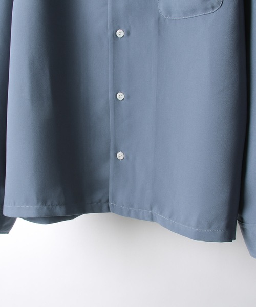 NILWAY(ニルウェイ)の「イージーケアポリトロバックスリットオープンカラーシャツ(シャツ/ブラウス・メンズ・ホワイト/チャコールグレー/ブラック/ベージュ/ブラウン/ブルー/ブラック系その他/ベージュ系その他・MEDIUM/LARGE/X-LARGE)」の11枚目の写真