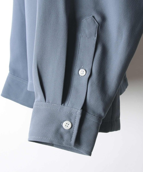 NILWAY(ニルウェイ)の「イージーケアポリトロバックスリットオープンカラーシャツ(シャツ/ブラウス・メンズ・ホワイト/チャコールグレー/ブラック/ベージュ/ブラウン/ブルー/ブラック系その他/ベージュ系その他・MEDIUM/LARGE/X-LARGE)」の9枚目の写真