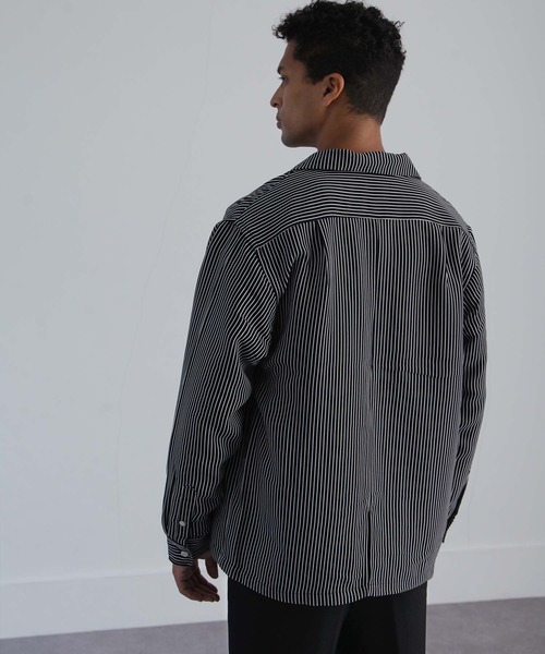 NILWAY(ニルウェイ)の「イージーケアポリトロバックスリットオープンカラーシャツ(シャツ/ブラウス・メンズ・ホワイト/チャコールグレー/ブラック/ベージュ/ブラウン/ブルー/ブラック系その他/ベージュ系その他・MEDIUM/LARGE/X-LARGE)」の20枚目の写真