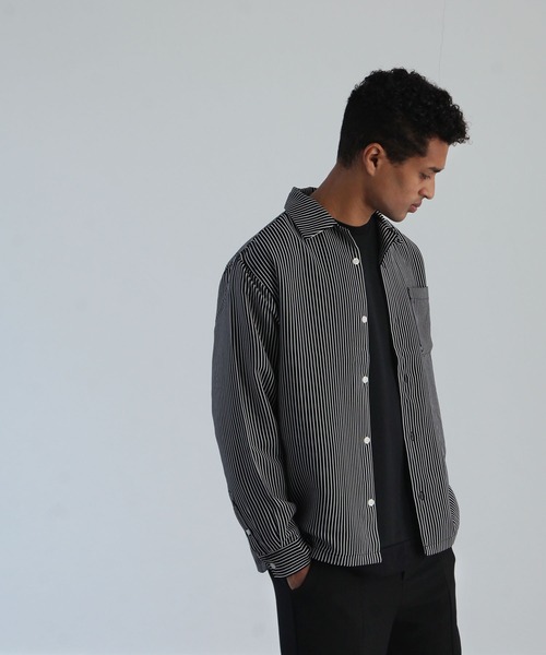 NILWAY(ニルウェイ)の「イージーケアポリトロバックスリットオープンカラーシャツ(シャツ/ブラウス・メンズ・ホワイト/チャコールグレー/ブラック/ベージュ/ブラウン/ブルー/ブラック系その他/ベージュ系その他・MEDIUM/LARGE/X-LARGE)」の19枚目の写真