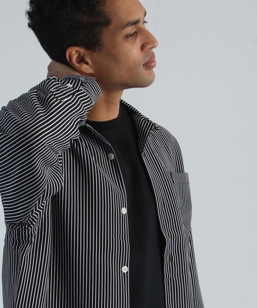 NILWAY(ニルウェイ)の「イージーケアポリトロバックスリットオープンカラーシャツ(シャツ/ブラウス・メンズ・ホワイト/チャコールグレー/ブラック/ベージュ/ブラウン/ブルー/ブラック系その他/ベージュ系その他・MEDIUM/LARGE/X-LARGE)」の18枚目の写真