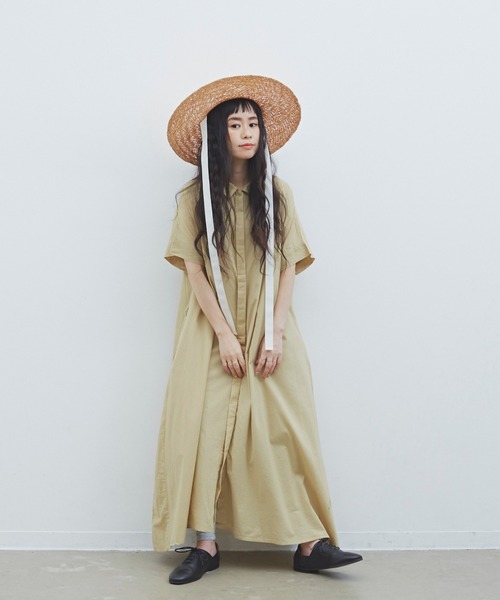 Libra Cue（リブラ キュー）の「Libra　フレアシャツワンピース（ワンピース・レディース・ブラック/ベージュ/カーキ/その他・FREE）」の11枚目の写真