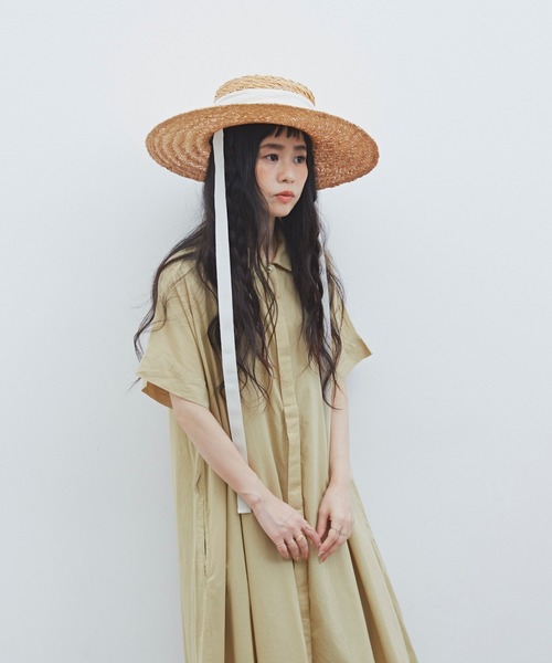 Libra Cue（リブラ キュー）の「Libra　フレアシャツワンピース（ワンピース・レディース・ブラック/ベージュ/カーキ/その他・FREE）」の13枚目の写真