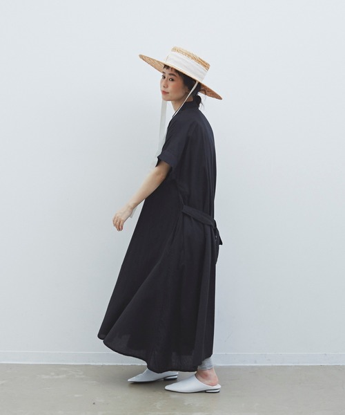 Libra Cue（リブラ キュー）の「Libra　フレアシャツワンピース（ワンピース・レディース・ブラック/ベージュ/カーキ/その他・FREE）」の7枚目の写真