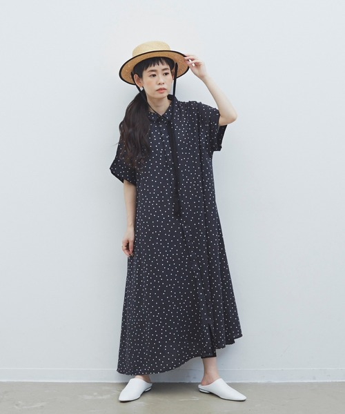 Libra Cue（リブラ キュー）の「Libra　フレアシャツワンピース（ワンピース・レディース・ブラック/ベージュ/カーキ/その他・FREE）」の22枚目の写真