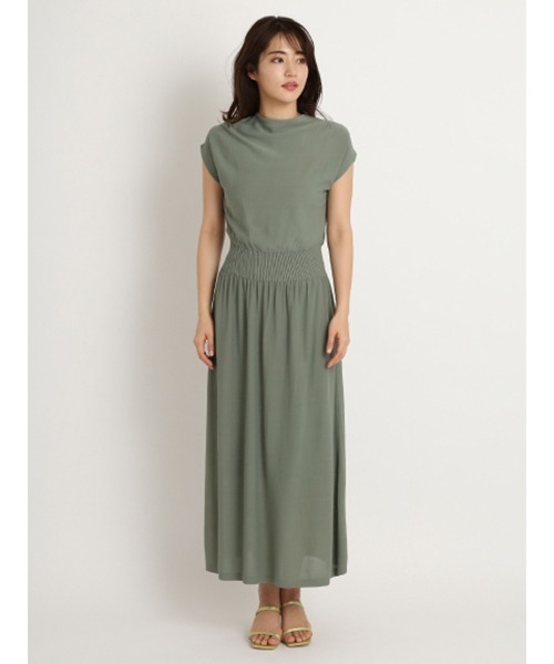 FRAY I.D（フレイアイディー）の「ローウエストタックニットワンピース  