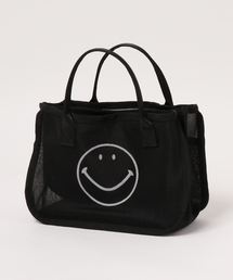 カシュカシュ cachecache / スマイルモチーフメッシュバッグインバッグ