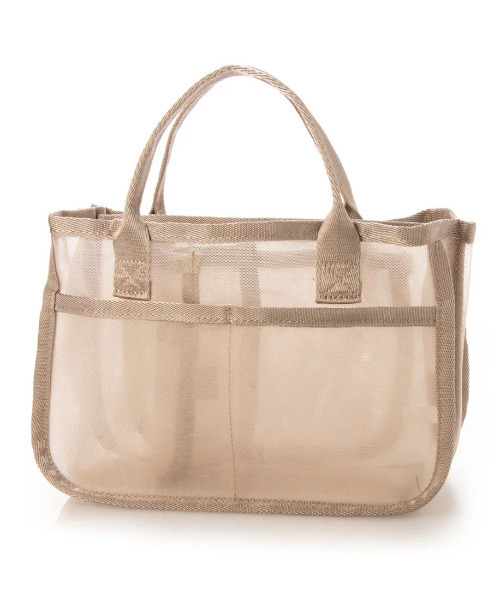 cache cache（カシュ カシュ）の「カシュカシュ cachecache / スマイルモチーフメッシュバッグインバッグ（ポーチ・レディース・ブラック/イエロー/ピンク/ベージュ/パープル/グレー・FREE）」の7枚目の写真