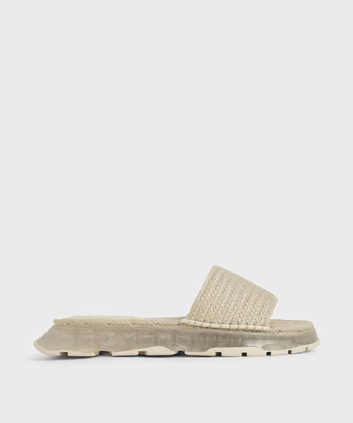 CHARLES & KEITH（チャールズ & キース）の「エスパドリーユ フラットフォームサンダル / Espadrille Flatform Sandals（サンダル・レディース・クリーム/オリーブ・22.5cm/23cm/23.5cm/24.5cm/25cm/25.5cm）」の2枚目の写真