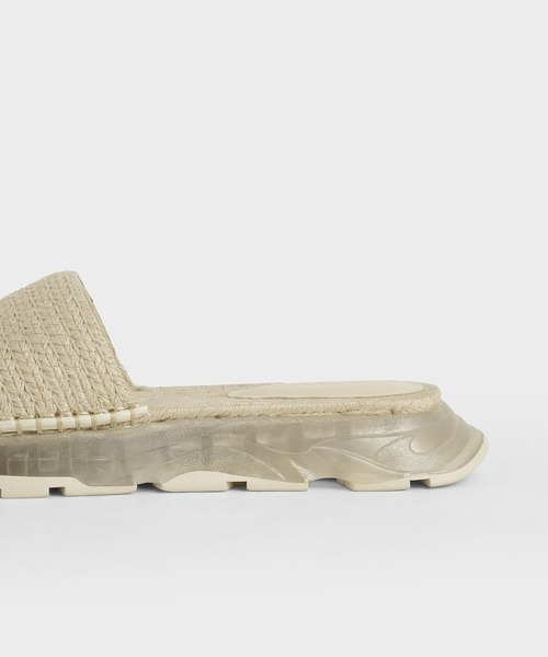 CHARLES & KEITH（チャールズ & キース）の「エスパドリーユ フラットフォームサンダル / Espadrille Flatform Sandals（サンダル・レディース・クリーム/オリーブ・22.5cm/23cm/23.5cm/24.5cm/25cm/25.5cm）」の4枚目の写真