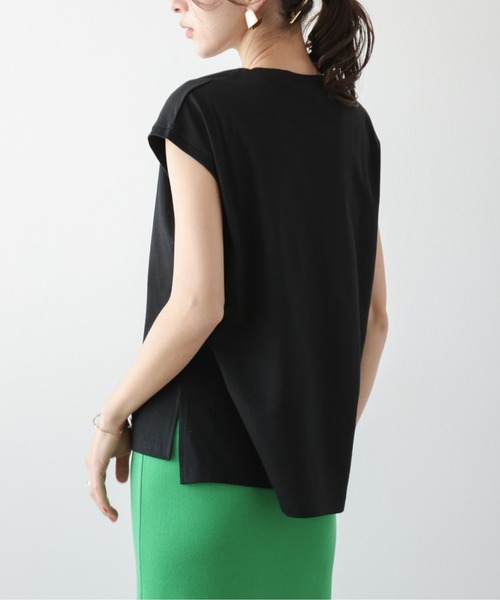 SUGAR BISKET（シュガービスケット）の「フレンチスリーブロゴTシャツ（Tシャツ/カットソー・レディース・ホワイト/ブラック/ホワイト系その他/ブラック系その他・M/L）」の14枚目の写真