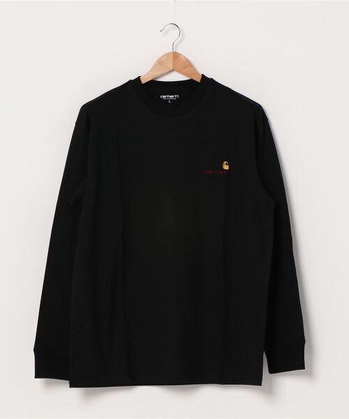 Carhartt WIP（カーハートダブリューアイピー）の「L/S AMERICAN SCRIPT T-SHIRT（Tシャツ/カットソー・メンズ・ブラック/グリーン/アッシュ/イエロー/バーガンディー・LARGE/XX-LARGE/SMALL/MEDIUM/X-SMALL/X-LARGE）」の2枚目の写真