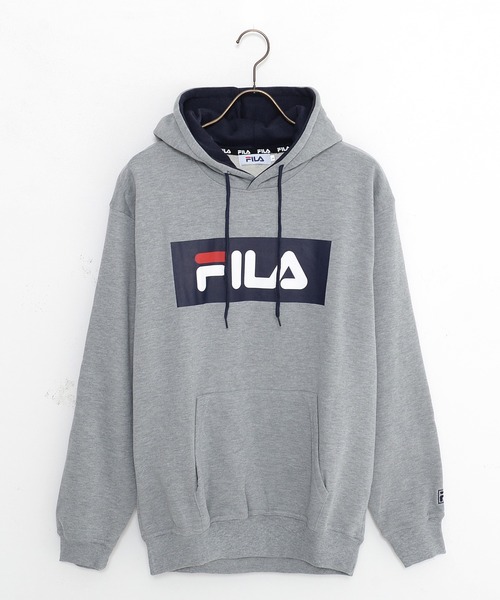 FILA(フィラ)の「【FILA/フィラ】ボックスロゴプリント ビックシルエット パーカー(パーカー・メンズ・ブラック/ネイビー/杢グレー/ホワイト・M/L/LL)」の3枚目の写真