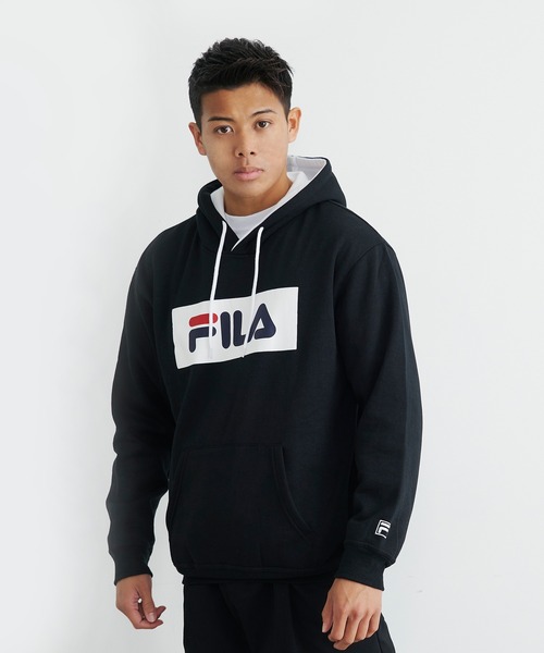 FILA(フィラ)の「【FILA/フィラ】ボックスロゴプリント ビックシルエット パーカー(パーカー・メンズ・ブラック/ネイビー/杢グレー/ホワイト・M/L/LL)」の14枚目の写真