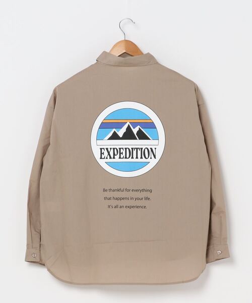 WEGO(ウィゴー)の「WEGO/マウンテンロゴワークシャツ(シャツ/ブラウス・レディース・ブラック/ベージュ・FREE)」の19枚目の写真