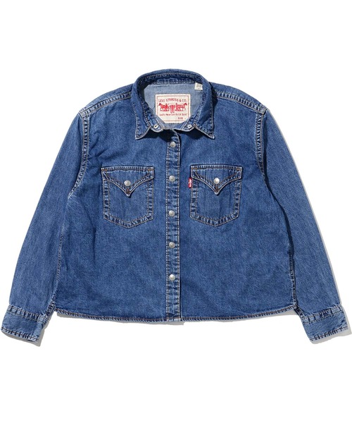 Levi's（リーバイス）の「LEVI'S(R) TYPE1 SHIRT ONE ON ONE SHIRT（シャツ/ブラウス・レディース・インディゴブルー・S/M/XS）」の5枚目の写真