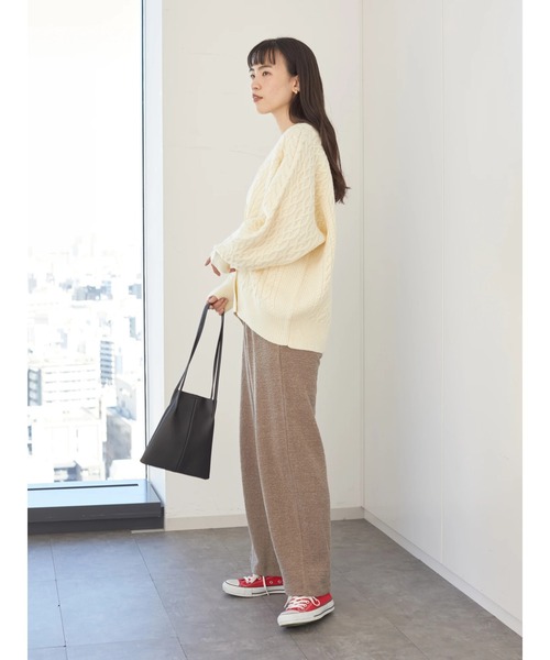 AMERICAN HOLIC(アメリカンホリック)の「ケーブルドルマンニットカーディガン *●(カーディガン/ボレロ・レディース・ブラック/アイボリー/モカ/マスタード・MEDIUM/LARGE)」の12枚目の写真