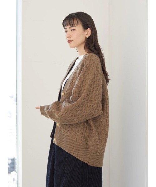 AMERICAN HOLIC(アメリカンホリック)の「ケーブルドルマンニットカーディガン *●(カーディガン/ボレロ・レディース・ブラック/アイボリー/モカ/マスタード・MEDIUM/LARGE)」の21枚目の写真