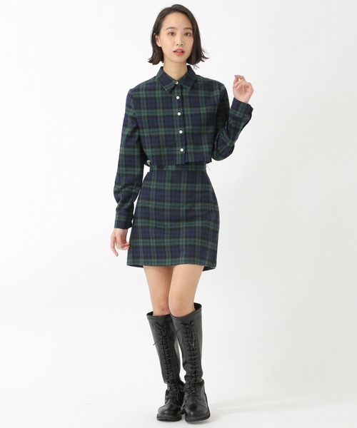 ALAND（エーランド）の「curetty／チェックショートシャツ　2924156（シャツ/ブラウス・レディース・ネイビー/レッド/イエロー/グリーン・SMALL）」の12枚目の写真