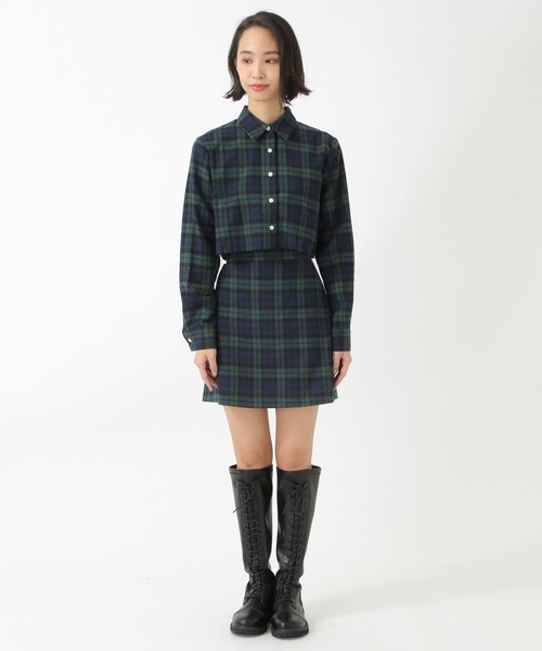 ALAND（エーランド）の「curetty／チェックショートシャツ　2924156（シャツ/ブラウス・レディース・ネイビー/レッド/イエロー/グリーン・SMALL）」の13枚目の写真