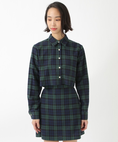 ALAND（エーランド）の「curetty／チェックショートシャツ　2924156（シャツ/ブラウス・レディース・ネイビー/レッド/イエロー/グリーン・SMALL）」の14枚目の写真