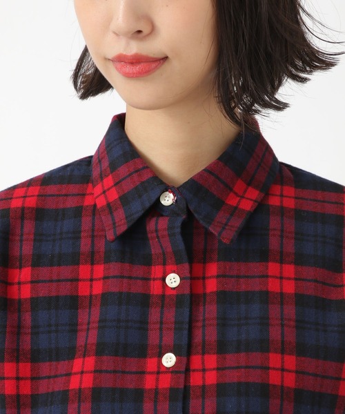 ALAND（エーランド）の「curetty／チェックショートシャツ　2924156（シャツ/ブラウス・レディース・ネイビー/レッド/イエロー/グリーン・SMALL）」の21枚目の写真