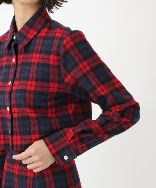 ALAND（エーランド）の「curetty／チェックショートシャツ　2924156（シャツ/ブラウス・レディース・ネイビー/レッド/イエロー/グリーン・SMALL）」の22枚目の写真