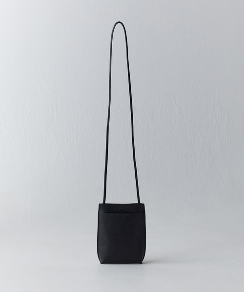 WYM LIDNM（ウィム バイ リドム）の「SHRINK EMBOSS LEATHER SHOULDER BAG（ショルダーバッグ・メンズ・ダークブラウン/ブラック・FREE）」の12枚目の写真