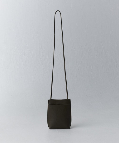 WYM LIDNM（ウィム バイ リドム）の「SHRINK EMBOSS LEATHER SHOULDER BAG（ショルダーバッグ・メンズ・ダークブラウン/ブラック・FREE）」の15枚目の写真