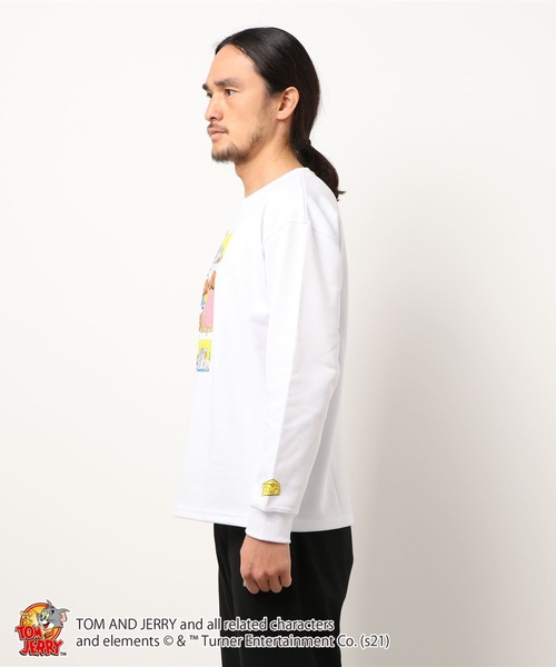 OUTDOOR PRODUCTS APPAREL(アウトドアプロダクツアパレル)の「【トムとジェリー】 ポンチTトレーナー ロンT 袖プリント バックプリント ユニセックス(Tシャツ/カットソー・メンズ・その他1/その他2/その他3/その他4・MEDIUM/LARGE)」の5枚目の写真