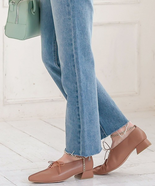 KOBE LETTUCE（コウベレタス）の「チェーンアンクレット2Wayレースアップシューズ（その他シューズ・レディース・ベージュ/アイボリー/ブラック・LL/M/S/L）」の11枚目の写真