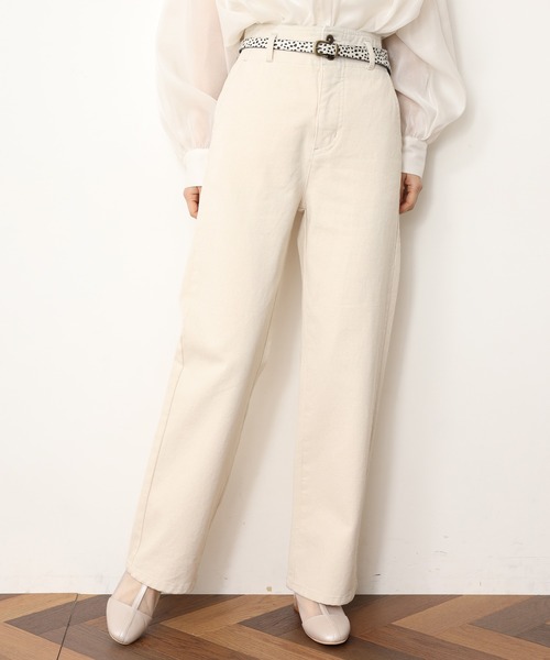 one after another NICE CLAUP（ワンアフターアナザーナイスクラップ）の「極みワイドデニムパンツ（デニムパンツ・レディース・ブラック/ネイビー/ブルー/アイボリー・SMALL/MEDIUM）」の2枚目の写真