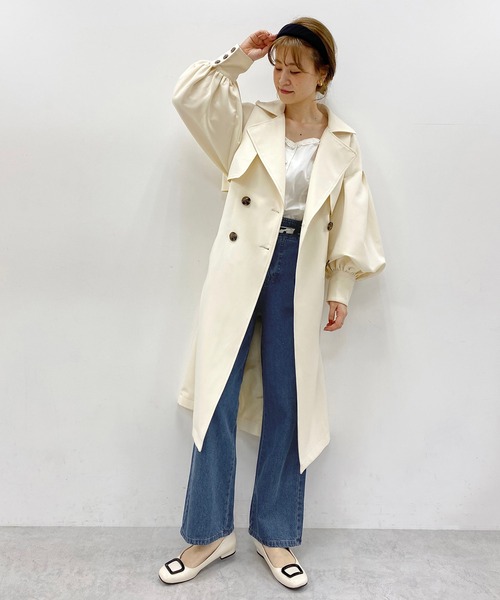 one after another NICE CLAUP（ワンアフターアナザーナイスクラップ）の「極みワイドデニムパンツ（デニムパンツ・レディース・ブラック/ネイビー/ブルー/アイボリー・SMALL/MEDIUM）」の22枚目の写真
