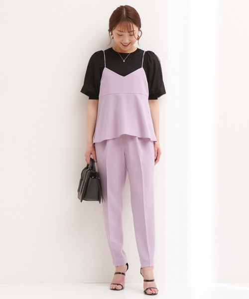 Tiara（ティアラ）の「接触冷感イージータックパンツ（その他パンツ・レディース・ラベンダー/ブラック/グレイッシュベージュ・M/S/L）」の8枚目の写真